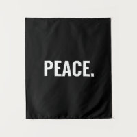 Vrede zwart-wit tekst minimalistische anti-oorlog