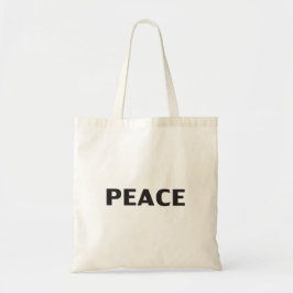 "Vrede" zwart wit Tote Bag