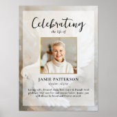 Vrededuif Viering van het Leven Foto, Begrafenis Poster (Voorkant)