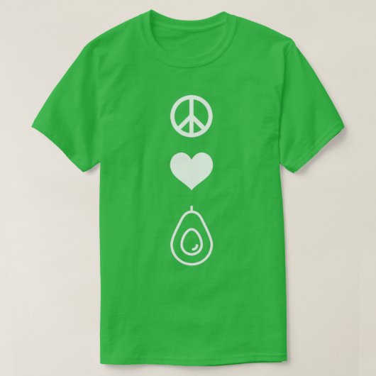 vredelievende avocado ' s voor avocado guacamole l t-shirt (Design voorkant)