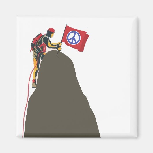 vredelievende rockklimmer magneet (Voorkant)