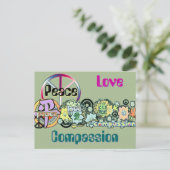 vredelovecompassie briefkaart (Staand voorkant)