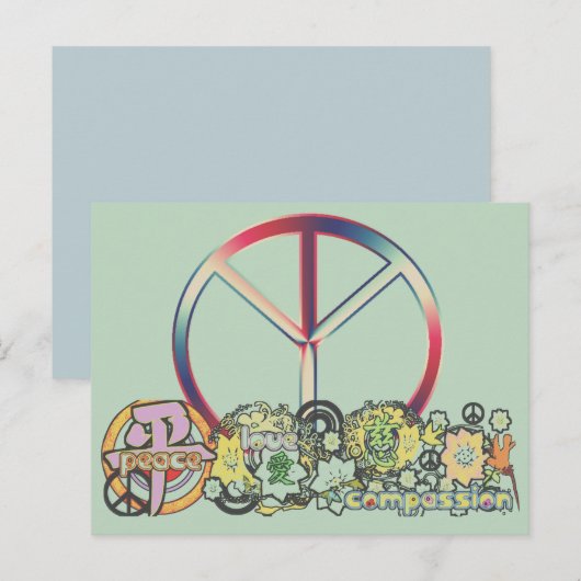 vredelovecompassie briefkaart (Voorkant / Achterkant)