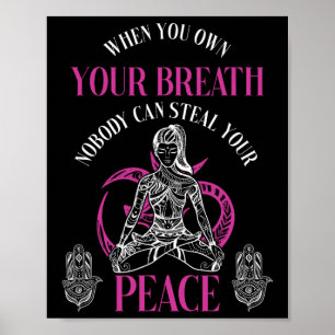 Vredes Adem Meditatie Yoga Wereld Vriendelijkheid Poster