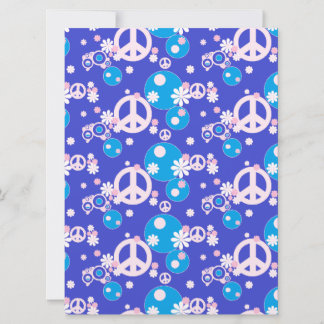 vredes - bord blauwe boho trouwuitnodigingen kaart