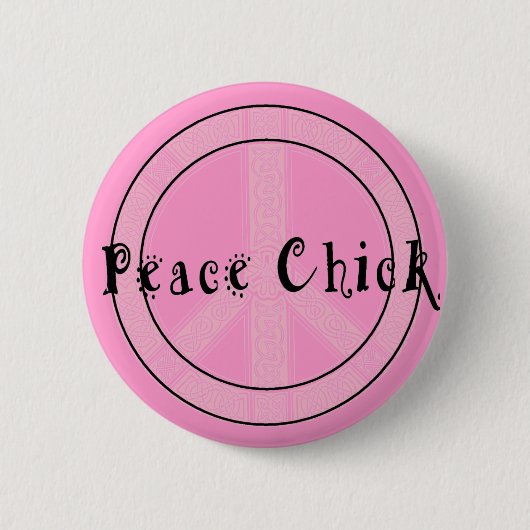 Vredes Chick Knop Ronde Button 5,7 Cm (Voorkant)