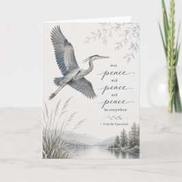 Vredes condoleancekaart met Reiger | Upanishads Ci Kaart