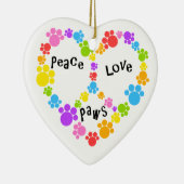 vredes - en liefdesversiering ! Vredesteken afdruk Keramisch Ornament (Rechts)