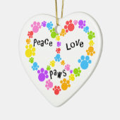 vredes - en liefdesversiering ! Vredesteken afdruk Keramisch Ornament (Links)