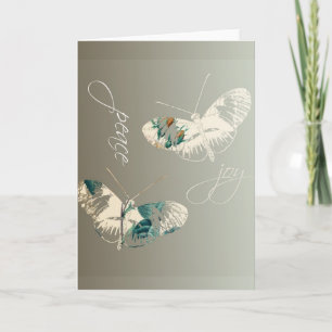 Vredes- en Vreugdevlinders Feestdagen Kaart