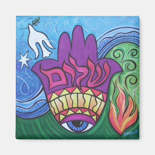 Vredes Hamsa Magneet (Voorkant)