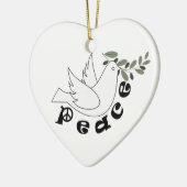 Vredes kerstboomornament keramisch ornament (Links)
