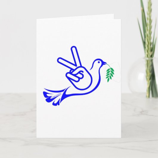 Vredes Nieuwjaarskaart Feestdagen Kaart (Voorkant)