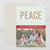 Vredes polka dot feestdagenkaart (Voorkant / Achterkant)