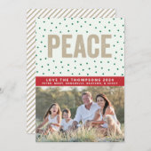 Vredes Polka Stip Feestdagenkaart (Voorkant / Achterkant)