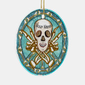 Vredes Skelet Schedel Keramisch Ornament (Rechts)
