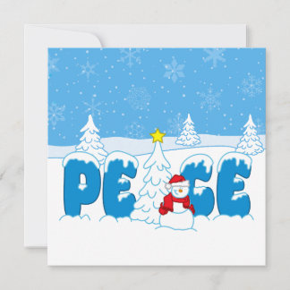 Vredes Sneeuwman Screwball Graphics Kerstmis Feestdagenkaart