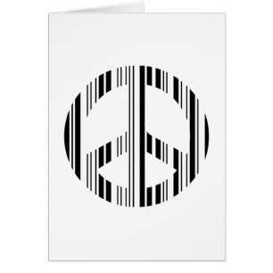 VREDES TEKEN BAR CODE Hippie Barcode Patroon Ontwe