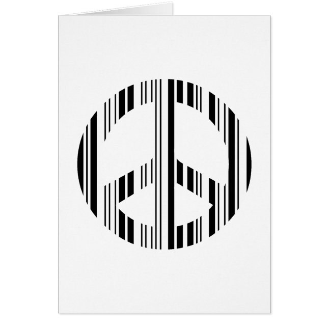 VREDES TEKEN BAR CODE Hippie Barcode Patroon Ontwe (Voorkant)