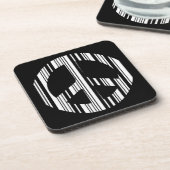 VREDES TEKEN BAR CODE Hippie Barcode Patroon Ontwe Drankjes Onderzetter (Linkerzijde)