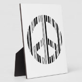 VREDES TEKEN BAR CODE Hippie Barcode Patroon Ontwe Fotoplaat (Zijkant)