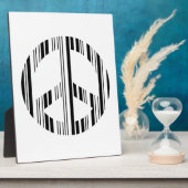 VREDES TEKEN BAR CODE Hippie Barcode Patroon Ontwe Fotoplaat (Zijkant)