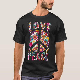 VREDES TEKEN LIEFDE 60s 70s Tie Dye Hippie Kostuum T-shirt