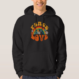 VREDES TEKEN LIEFDE Jaren 60 Jaren 70 Tie Dye Groo Hoodie