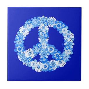 Vredesaanmelding in blauw tegeltje