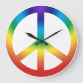 Vredesaanmelding in regenboogkleuren grote klok (Voorkant)