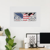 Vredesadelaar Amerikaanse Patriottische Kunst Poster (Thuiskantoor)