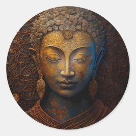 VREDESAKKOORD | MEDITATIE PORTRET RONDE STICKER