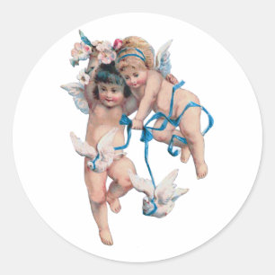 VREDESANGELS OP AARDE GOED ZULLEN DE MANNEN AANTRE RONDE STICKER