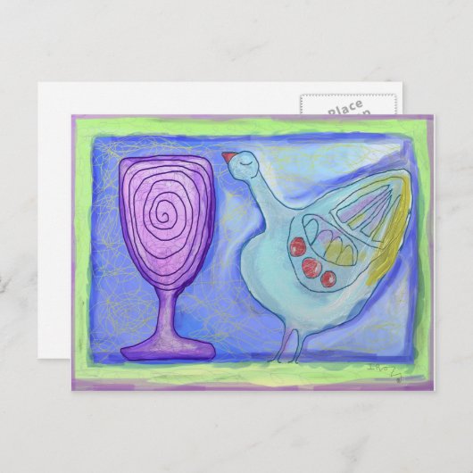 vredesbeker briefkaart (Voorkant / Achterkant)