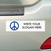vredesblauw bumpersticker (Op auto)