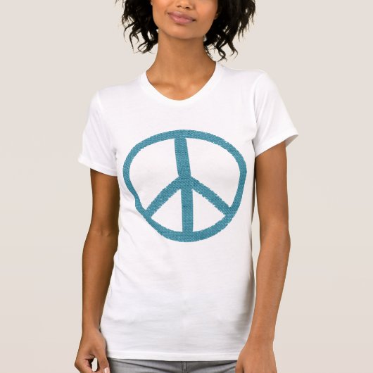 vredesblauwe doekachtig t-shirt (Voorkant)
