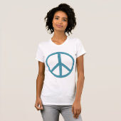 vredesblauwe doekachtig t-shirt (Voorkant volledig)