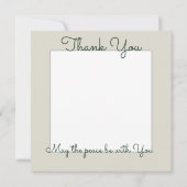 Vredesbloem Tekening Cute Boho Hippie Bloemen Kuns Bedankkaart (Achterkant)