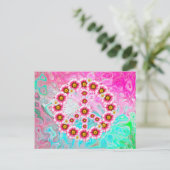 Vredesbloemen briefkaart (Staand voorkant)