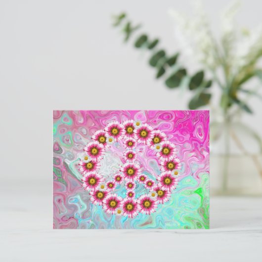 Vredesbloemen briefkaart (Staand voorkant)