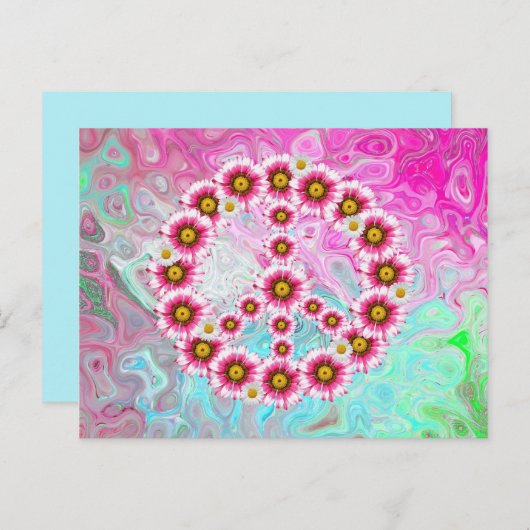 Vredesbloemen briefkaart (Voorkant / Achterkant)