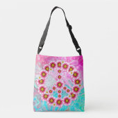 vredesbloemen crossbody tas (Achterkant)