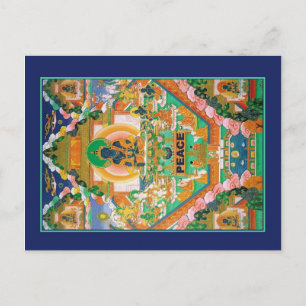 Vredesboeddha: Akshobhya: Tibetan Thangka: Briefkaart