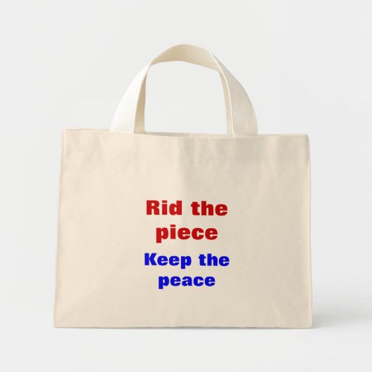 Vredesboodschap Mini Tote Bag (Voorkant)