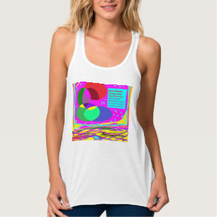 Vredesboodschap regenboogkleuren tanktop