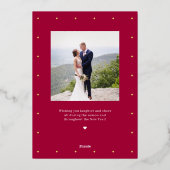 Vredesboom ECHTE FOLIE Moderne Kerst Foto Kaart (Achterkant)