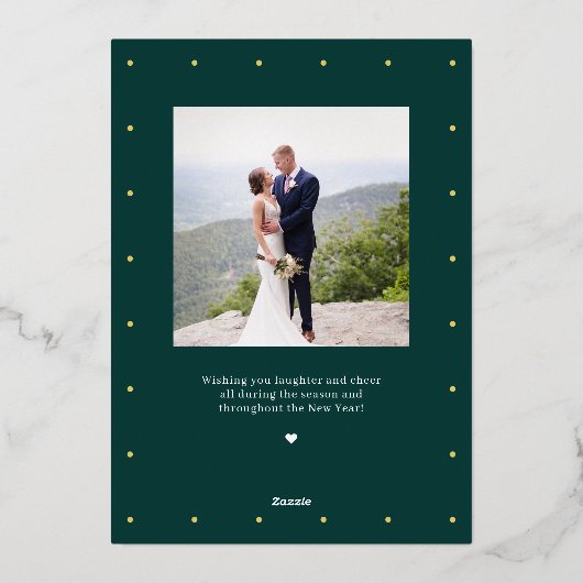 Vredesboom ECHTE FOLIE Moderne Kerst Foto Kaart (Achterkant)