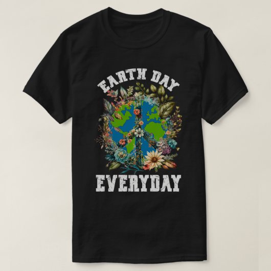 Vredesbord Aarde Dag Elke Dag T-shirt (Design voorkant)