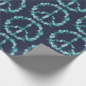 Vredesbord, blauw cadeaupapier (Hoek)