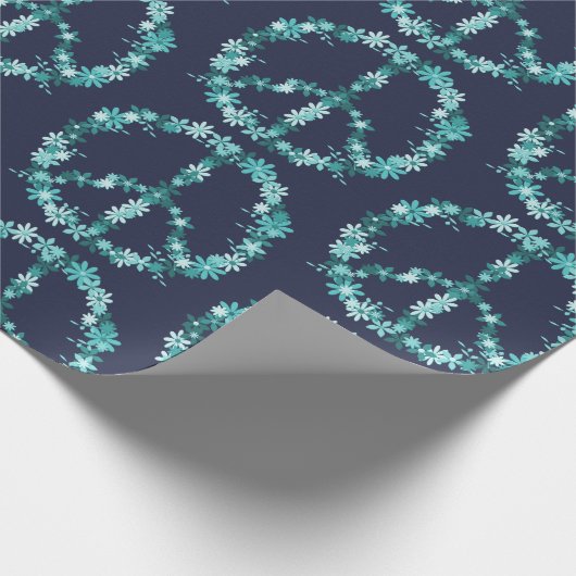 Vredesbord, blauw cadeaupapier (Hoek)